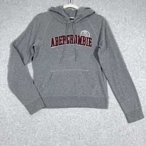 Vintage Y2K Abercrombie Fitch Hoodie Womens XS Pullover Sweatshirt Spellout Logo